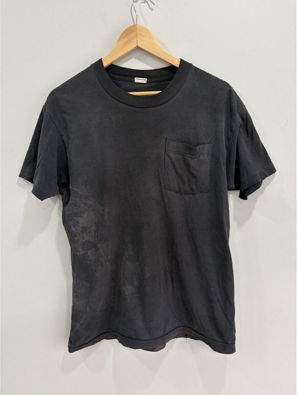 Vintage 90s Blank Tee Shirt Sun Faded single stitched grunge